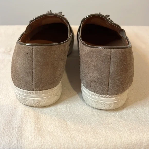 ALL BLACK BRAND, Taupe suede tassel shoes size 37.5. - Picture 4 of 7